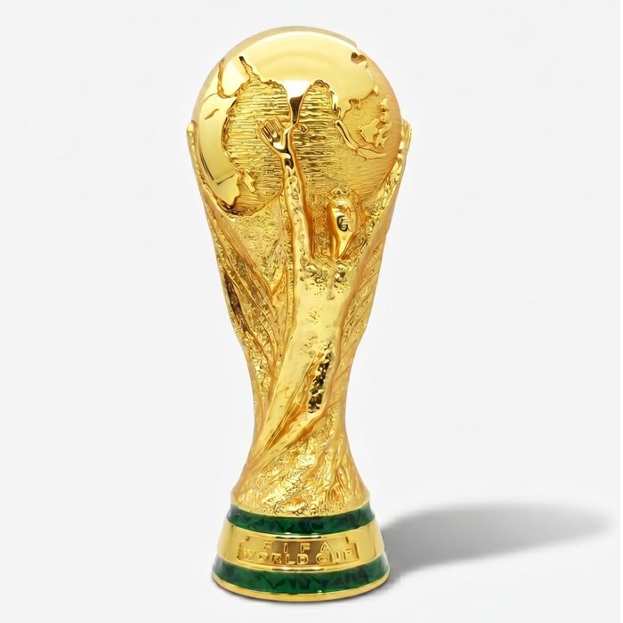 Referencia de la copa del mundo sobre fondo blanco